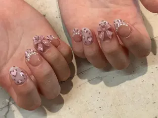 ネイル 韓国/ワンホン/長さ 出しつけ放題🎀のネイルデザイン
