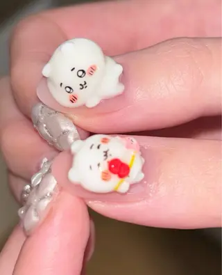 ネイル 銀河屋 の猫のネイルデザイン