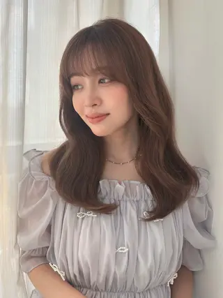 セミロング 髪質改善カラー✨ るな🕊🫧のヘアスタイル