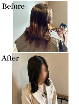 ミディアム カラー お褒めの口コミ多数✨ 美髪カラー/浦本冴絵のヘアスタイル