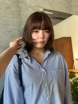 ミディアム karen /ベージュ,ボブのヘアスタイル