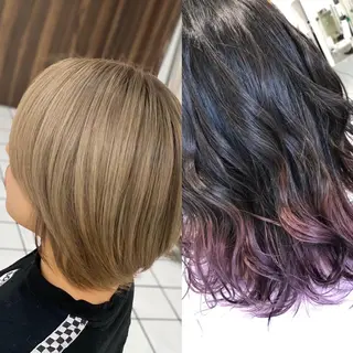 ミディアム カラー 和田 真弥のヘアスタイル