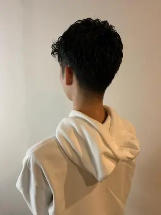 ミディアム パーマ メンズ 田中 千恩のヘアスタイル