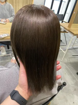 ミディアム カラー 髪質改善/レイヤー カット手塚奨のヘアスタイル