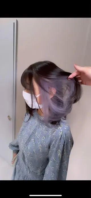 ミディアム ))ブリーチ特化(( 渡邉 怜のヘアスタイル