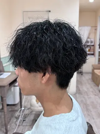 ショート パーマ メンズ 新越谷noble店長 松本拓也▶◀*.のヘアスタイル