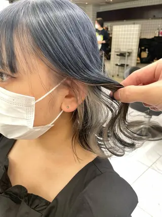 セミロング カラー *モデル募集🤍横浜 透明感カラー🫧のヘアスタイル