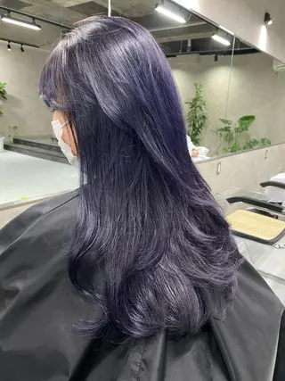 ロング カラー Saki/レイヤー/ 柔色カラー/顔まわりのヘアスタイル