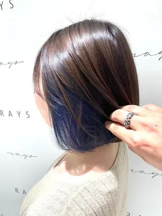 ショート 斉藤大河 カラー/縮毛矯正のヘアスタイル