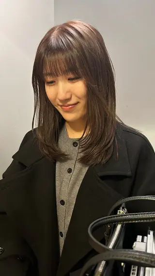 ミディアム ブラウンカラー 🦔🪷なりたりみのヘアスタイル