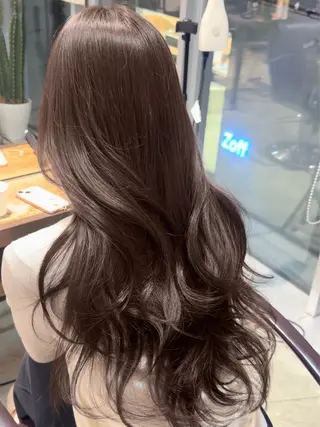 ロング カラー ヘアアレンジ 韓国ヘア/レイヤー/ 🩶ツブラ🩶のヘアスタイル