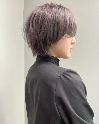 ショート カラー ボブ/パーマ 村中　仁人のヘアスタイル