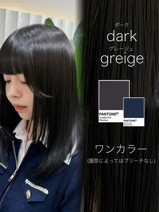 ミディアム カラー ラベンダー💜グレー 🩶暗髪🖤のヘアスタイル