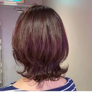ミディアム カラー パーマ ヘアアレンジ メンズ キッズ ネイル マツエク・マツパ KANAMI 🌏のヘアスタイル