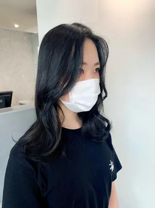 ロング カラー ヘアアレンジ 新宿♥ハッシュカット 暖色カラー♥Unaのヘアスタイル