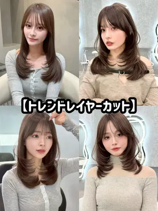 ミディアム ヘアアレンジ 艶髪特化/矯正/ 髪質改善/吉田光佑のヘアスタイル
