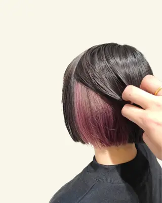 ショート カラー 透明感カラー/韓国 ブリーチ/古橋のヘアスタイル