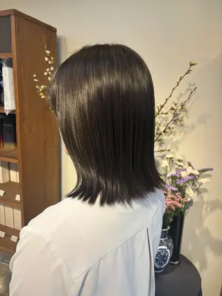 ミディアム 🎀暖色カラー🤍 レイヤーカット🎀のヘアスタイル