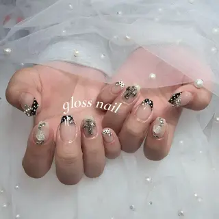 ネイル テンニン💞 gloss nailのネイルデザイン