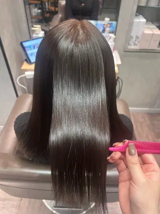 カラー パーマ 透明感カラー/縮毛/ chino🍀のヘアスタイル