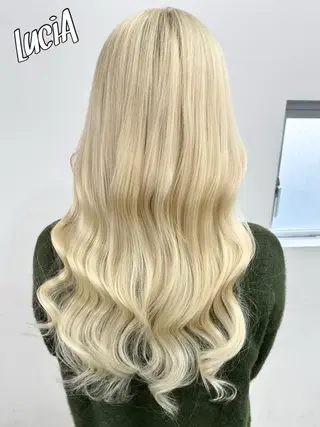 ロング ヘアアレンジ カラー エクステ¥5000 LuciAカラーのヘアスタイル