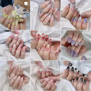 ネイル 渋谷／チップ長さ出し 👑アプレgel-xのネイルデザイン