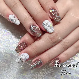 ネイル 長いだし/スカルプ/ パラシェルN.oneのネイルデザイン