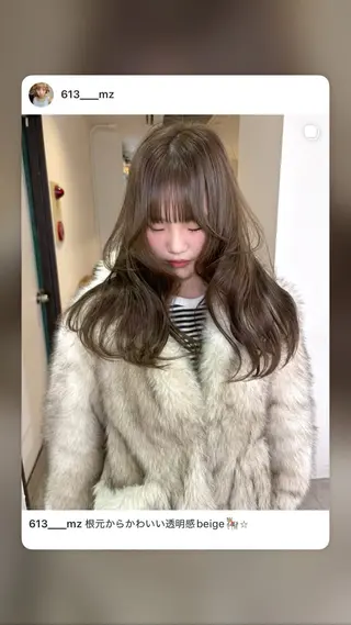 ロング カラー mizuki/ピンク ベージュ.レイヤーのヘアスタイル