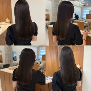 ロング カラー パーマ 縮毛矯正+モテカラー 🎀✨MIHOのヘアスタイル