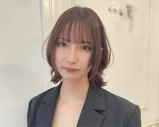 ミディアム カラー 前田 雄のヘアスタイル