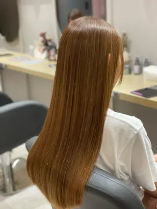 ロング カラー ヘアアレンジ 髪質改善×ハイトーン 中田啄也のヘアスタイル