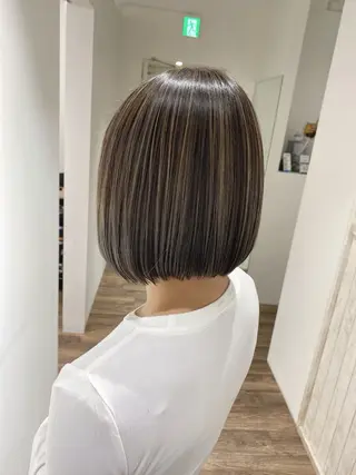 ミディアム カラー ハイライト⭐️上野 高広のヘアスタイル