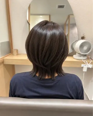 ミディアム カラー 久木原 ゆりのヘアスタイル