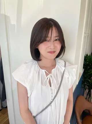 ミディアム カラー 田島 仁美のヘアスタイル