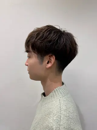 ショート パーマ 柘植 遥翔のヘアスタイル