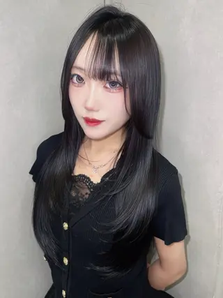 セミロング パーマ 🫧巻ける縮毛矯正 🫧髪質改善リク🫧のヘアスタイル