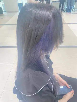 ロング カラー 津田 遥香のヘアスタイル