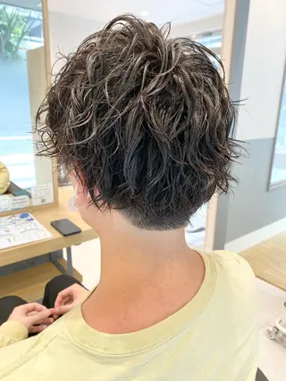 ミディアム パーマ メンズ 💈メンズ特化 美容師サキ💈のヘアスタイル