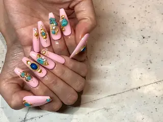 ネイル 韓国/ワンホン/長さ 出しつけ放題🎀のネイルデザイン