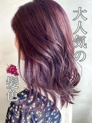 ミディアム カラー ヘアアレンジ ネイル マツエク・マツパ 夜23時まで予約🉑 reverieあきらのヘアスタイル