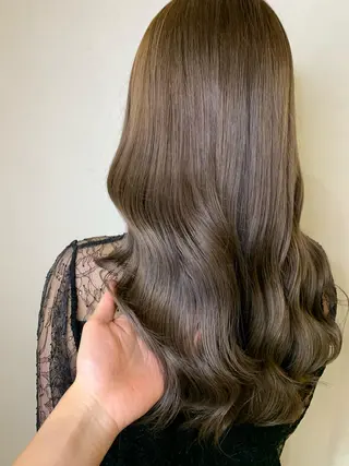 ロング カラー パーマ メンズ マツエク・マツパ オリーブカラー 特化　　kaiのヘアスタイル