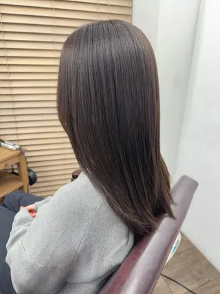 セミロング カラー ハイライト⭐️上野 高広のヘアスタイル