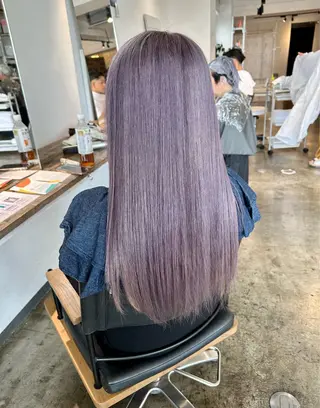ロング カラー ✨艶ブリーチカラー ✨四ノ宮裕己のヘアスタイル