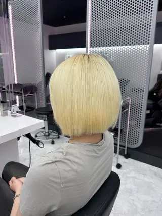 セミロング カラー パーマ ヘアアレンジ メンズ キッズ ブリーチなしカラー/ ブラウン/レイヤーのヘアスタイル