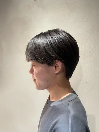 ショート ボブ／メンズパーマ 琢磨のヘアスタイル