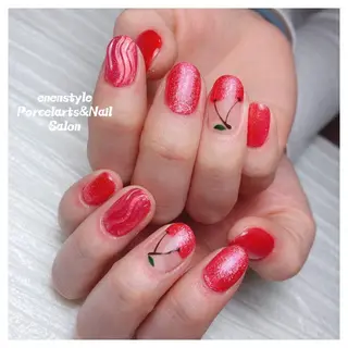 ミディアム ネイル 🐾enen style 🐾のネイルデザイン