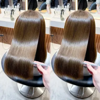 セミロング 🪼ai🪼 縮毛矯正、ボブのヘアスタイル