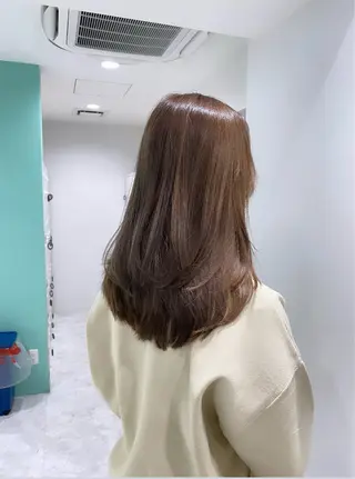 ロング 縮毛/ダブルカラー 🦋ベージュヘア🦋のヘアスタイル