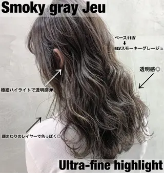 セミロング カラー 【渋谷で人気】艶髪× 髪質改善/ツヤカラーのヘアスタイル