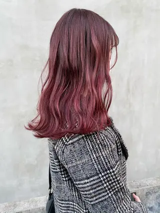 セミロング カラー パーマ ヘアアレンジ メンズ キッズ ネイル マツエク・マツパ インナーカラー/ KANAのヘアスタイル